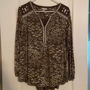 Lucky Brand 1x floral L/S NWOT